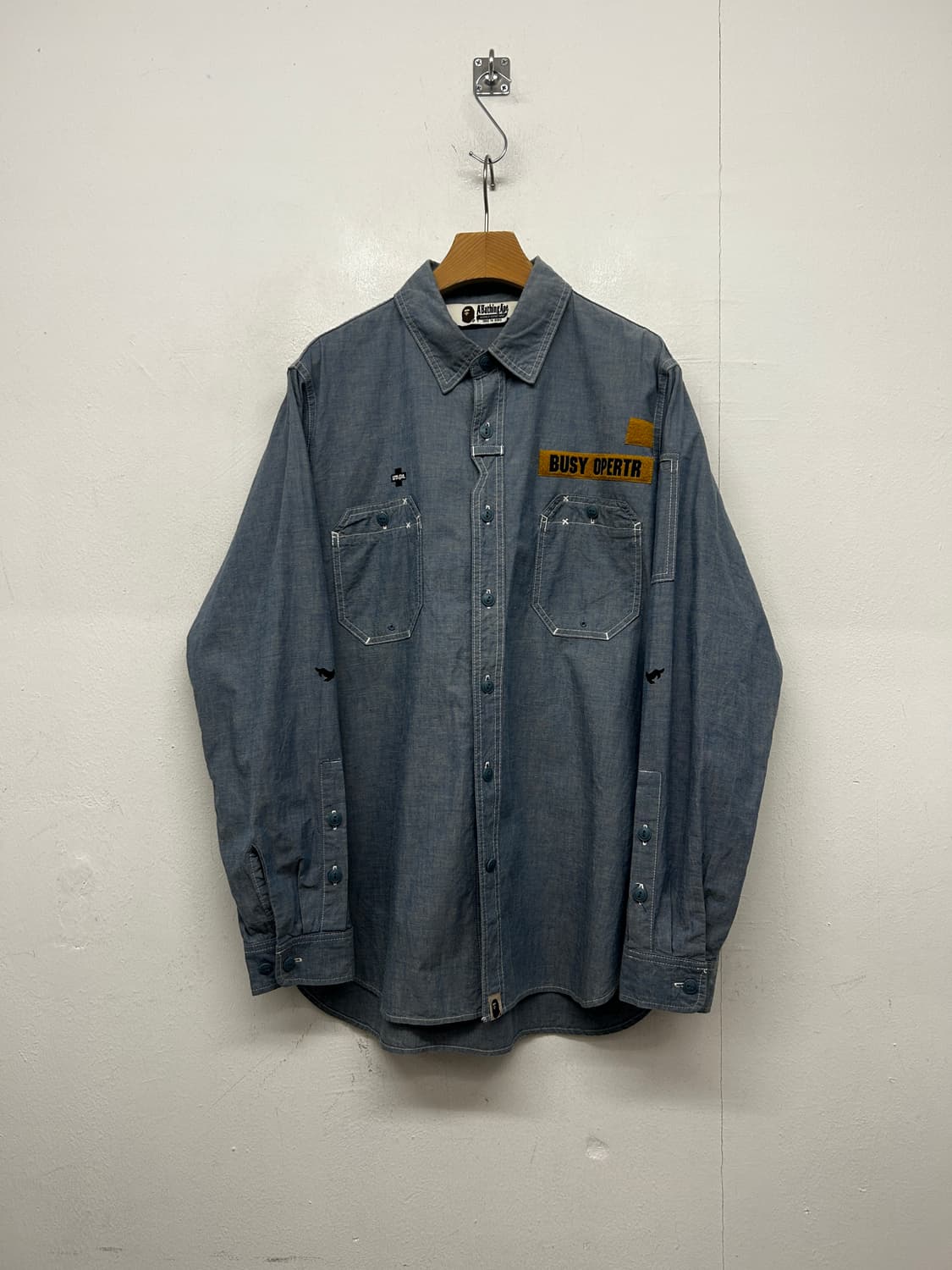 BAPE 베이프 샴브레이 셔츠 BUSY OPERTR 상품이미지1