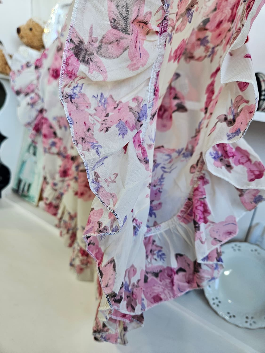 케이프 망또형 플라워 블라우스 상품이미지8