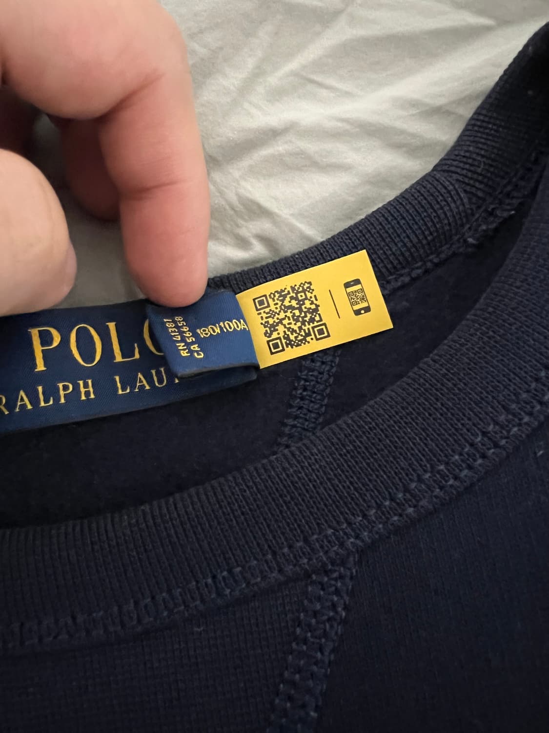 RL 플리스 스웨트셔츠 Polo Ralph Lauren 네이비 (L) 상품이미지3