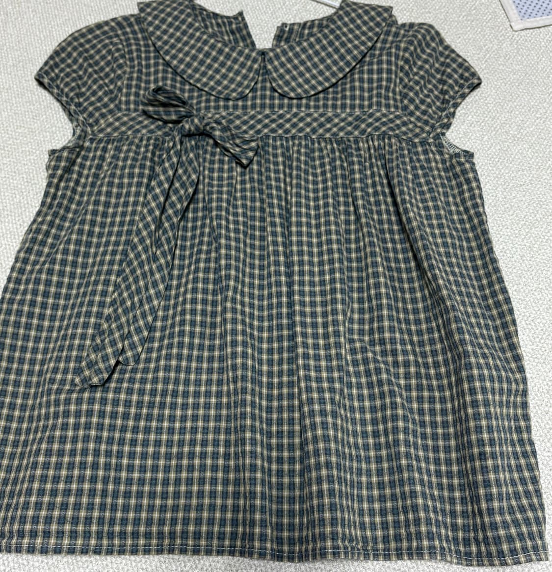 모리걸st 반팔체크블라우스 상품이미지1