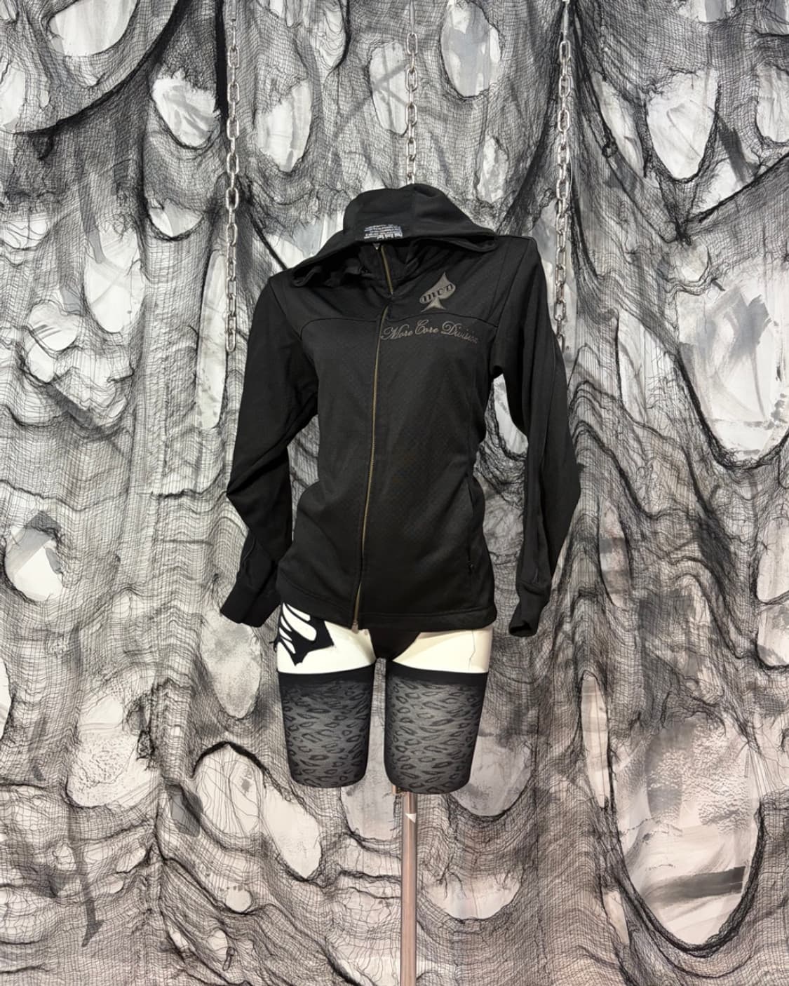 M.C.D punk rock high neck hoodie zip up 상품이미지4