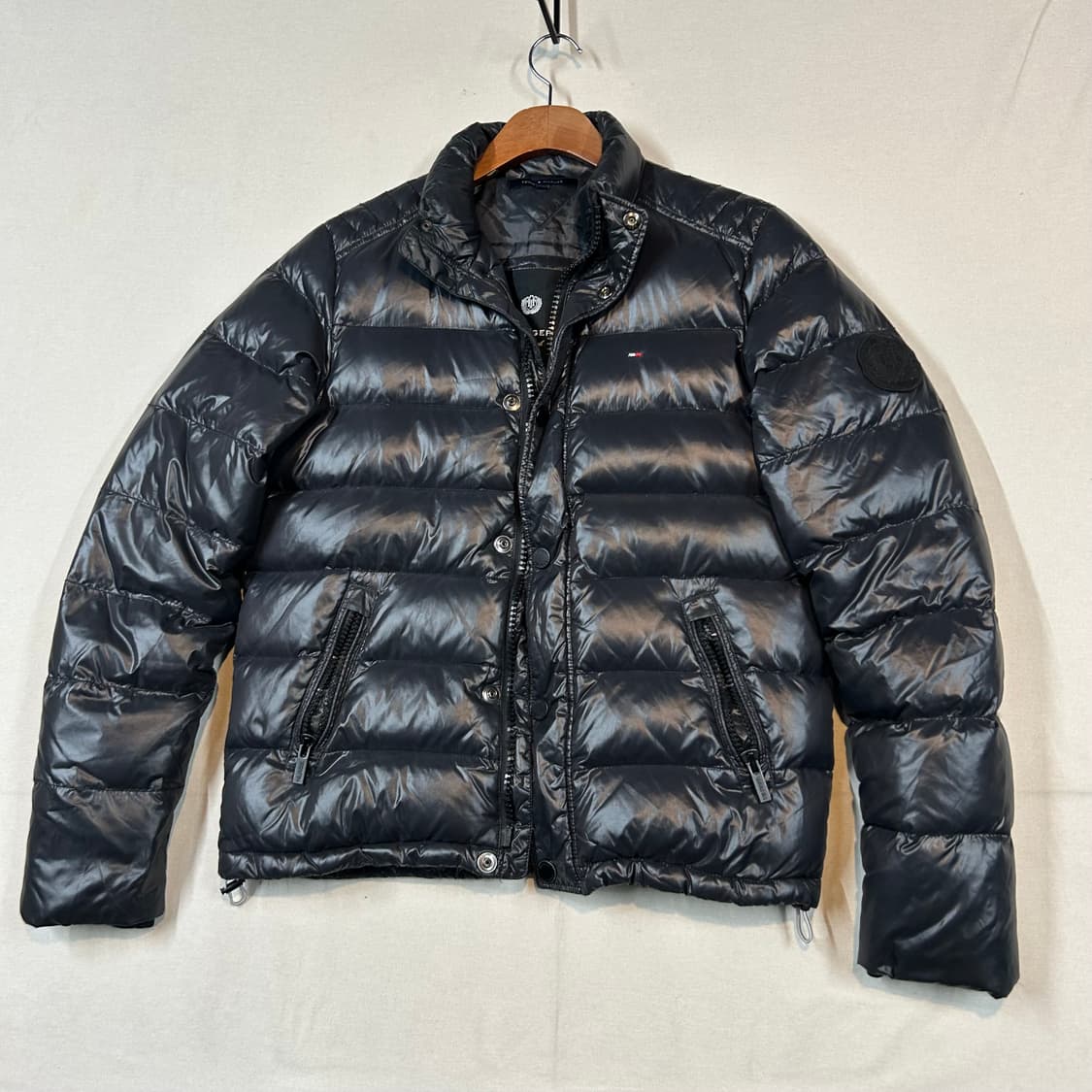 S) 타미힐피거 블랙 오리털 덕다운 패딩 점퍼 상품이미지1
