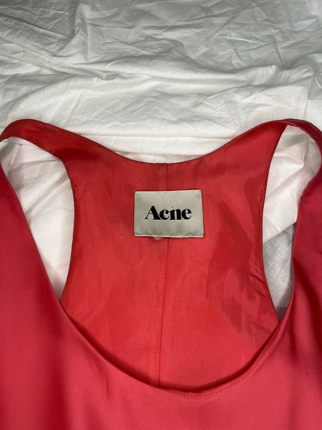 아크네 스튜디오 드레이프드 실크 슬리브리스 드레스 상품이미지2