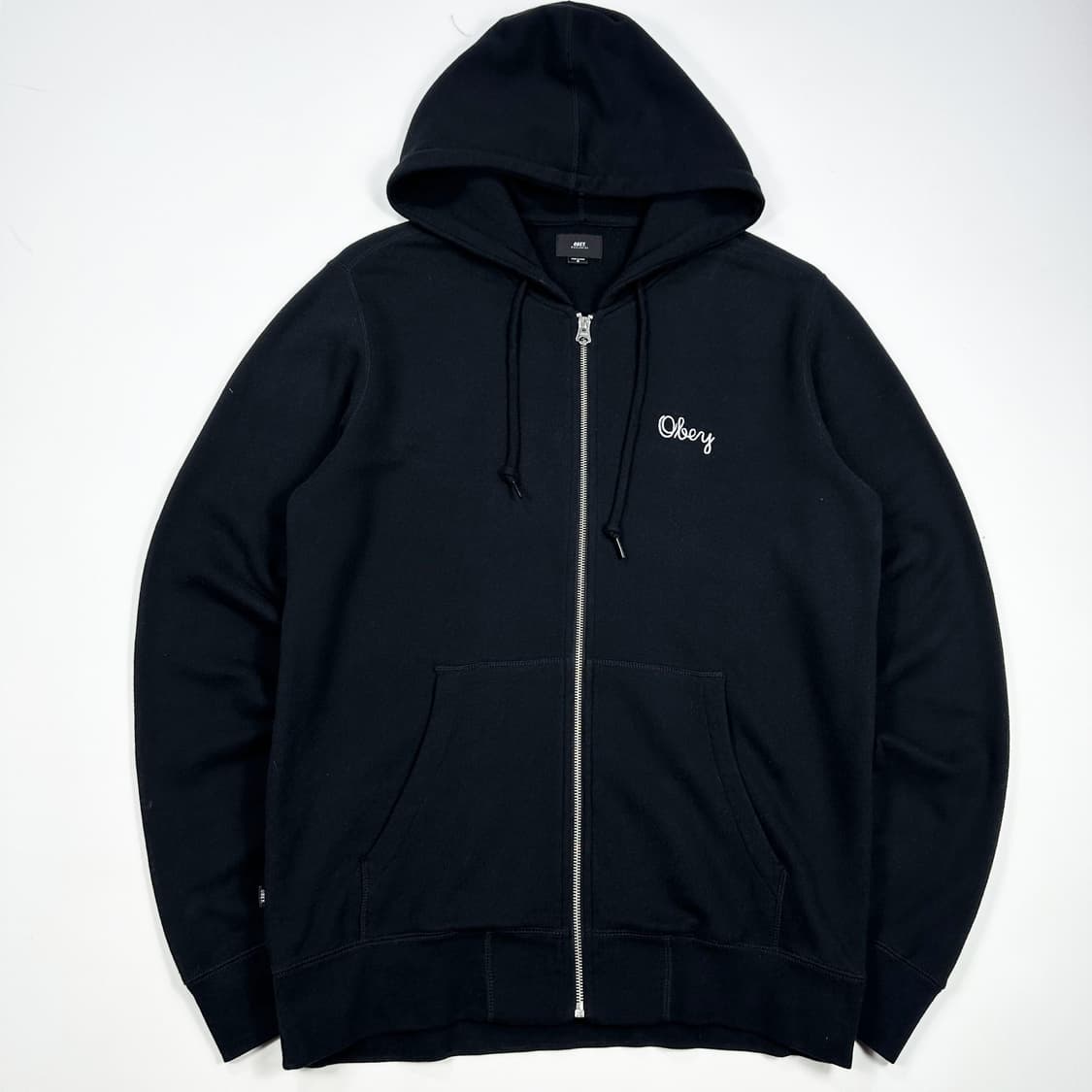 오베이 스펠아웃 루즈핏 후드집업 블랙 M 상품이미지1