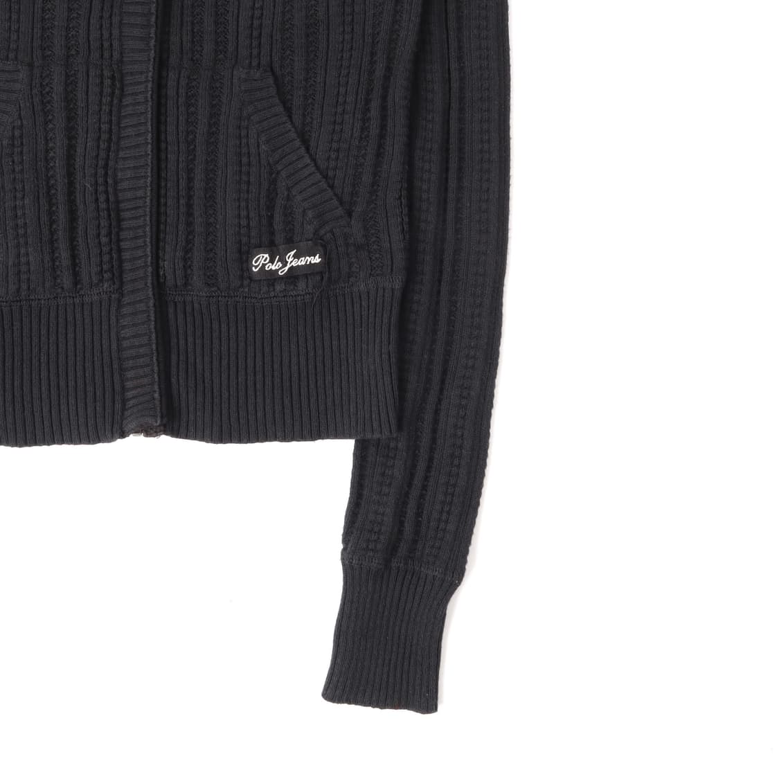 폴로진스 케이블 니트 집업 크롭 가디건 상품이미지4