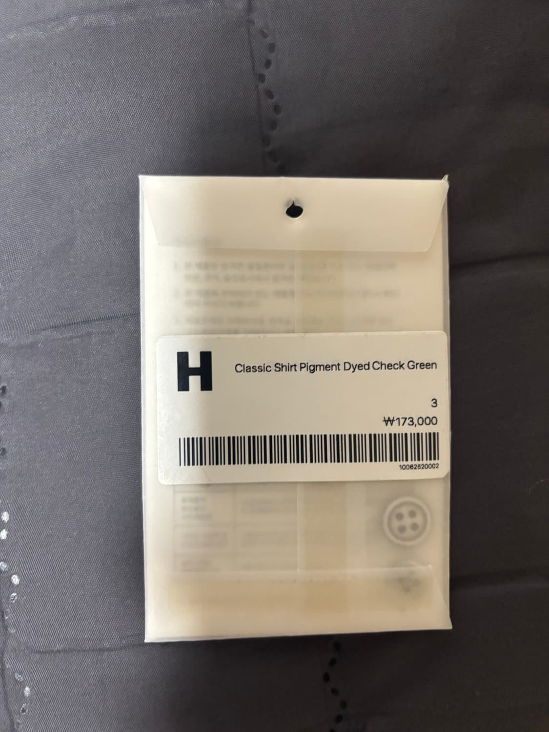 [Hatchingroom] 해칭룸 클래식 피그먼트 체크 셔츠 상품이미지6