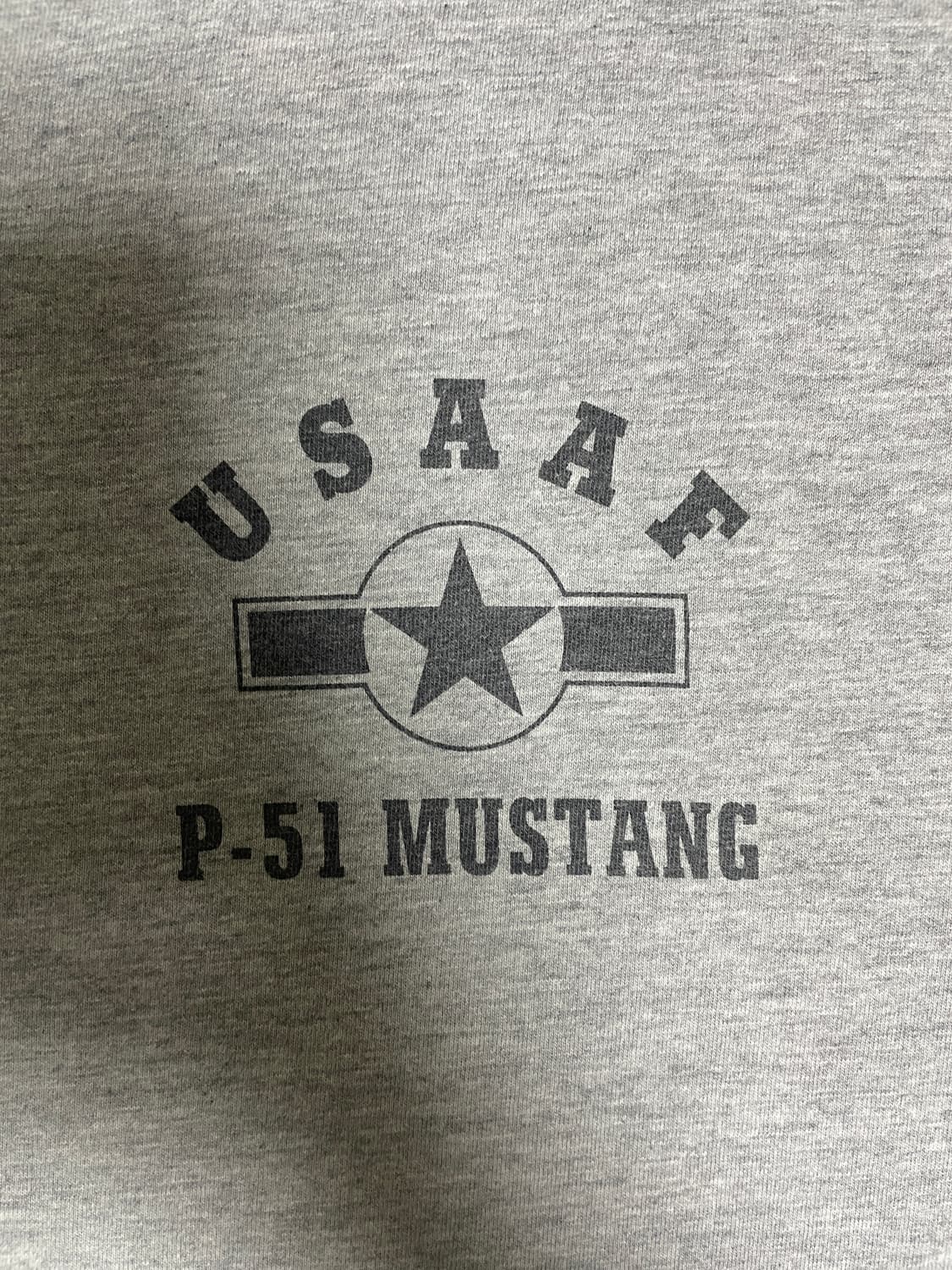 빈티지 버즈릭슨 USAAF P-51D 머스탱 전투기 티셔츠 / L 상품이미지4