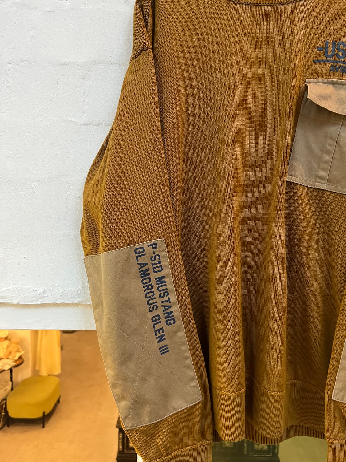 Avirex 포켓 브라운 니트 L 상품이미지3