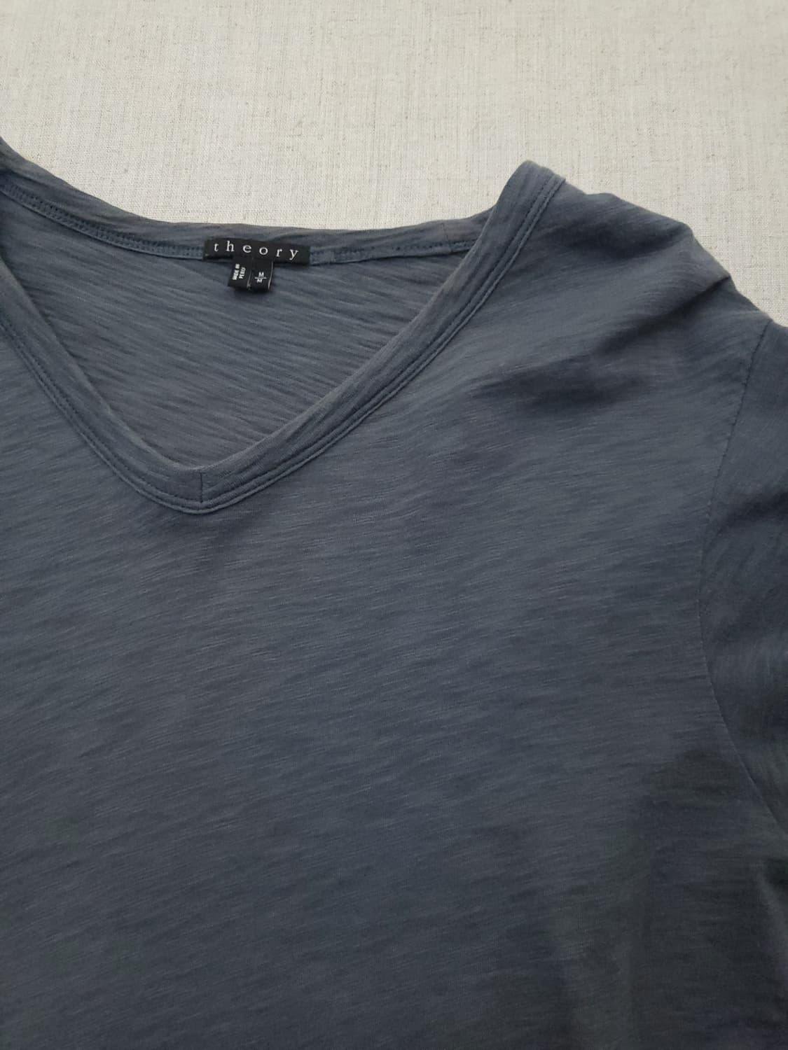 띠어리 V넥 반팔 티셔츠 블루 m 상품이미지2