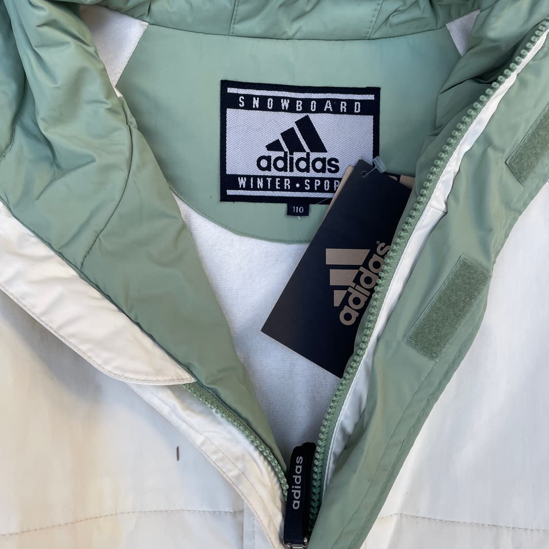 90s 아디다스 새제품 대대장 스키 보드 패딩 올드스쿨 누빔 점퍼 110 상품이미지4