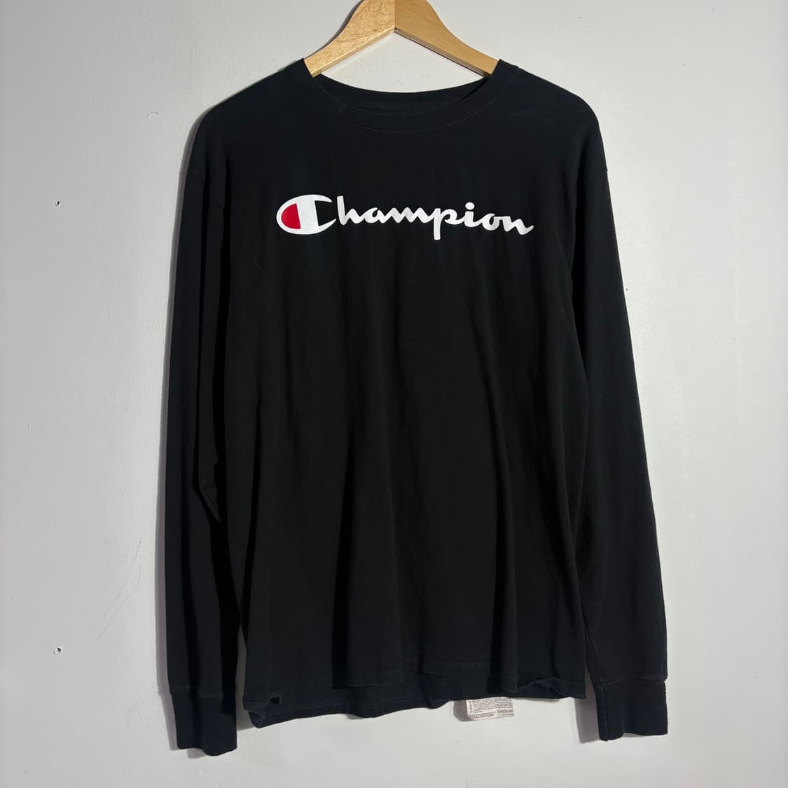 챔피온 블랙 빅로고 긴팔 티셔츠 (무료배송) 상품이미지1