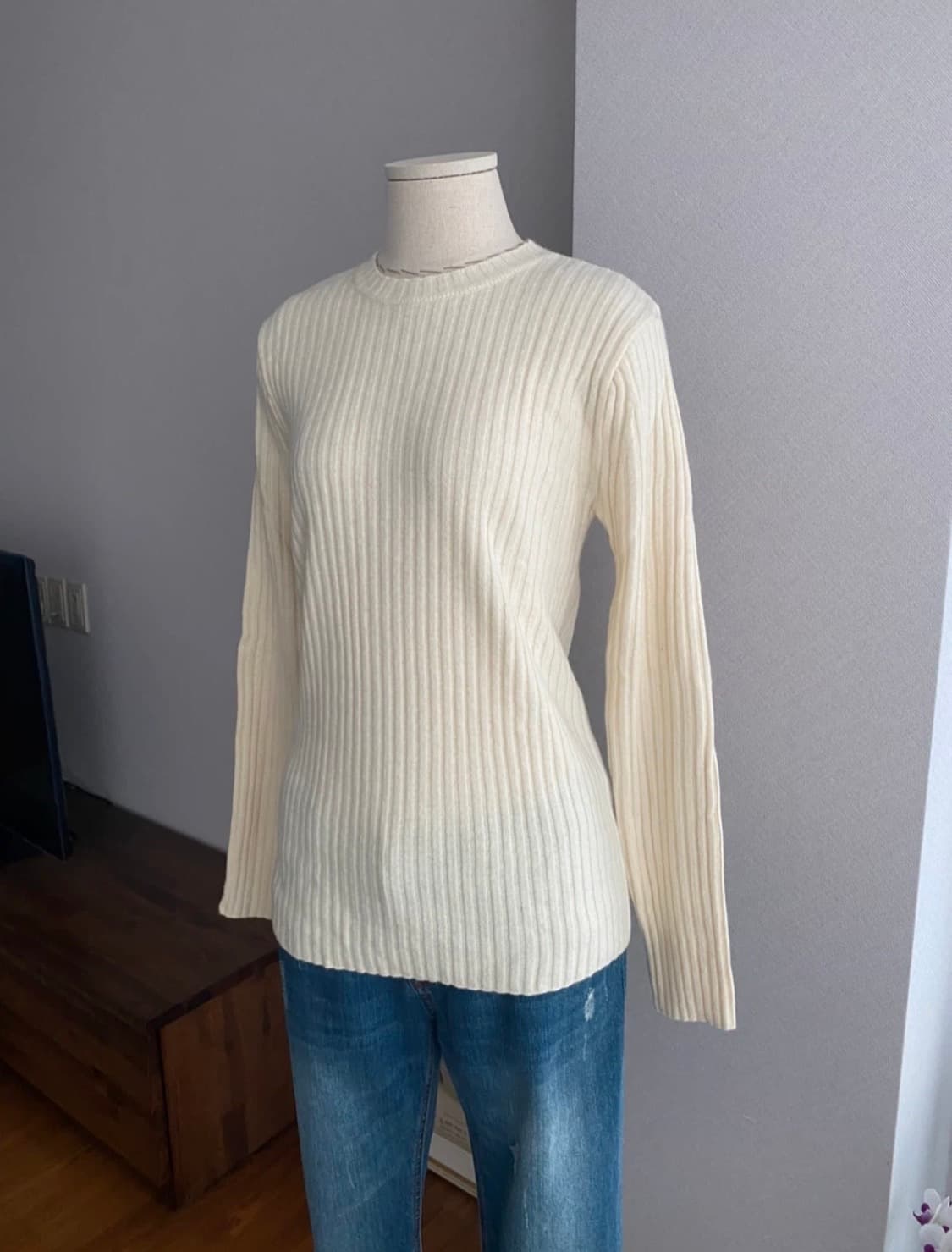 WOOD SAGE 우드세이지 골지패턴 니트(M) 상품이미지3