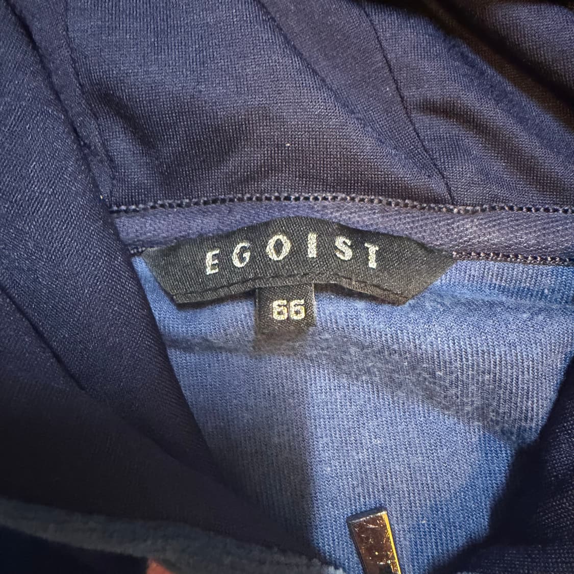 에고이스트 네이비 벨벳 후드집업 s 상품이미지4