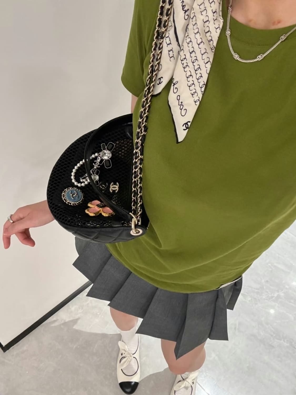  샤넬뷰티 메쉬 반달 그물백 호보백 파우치 세트  상품이미지9