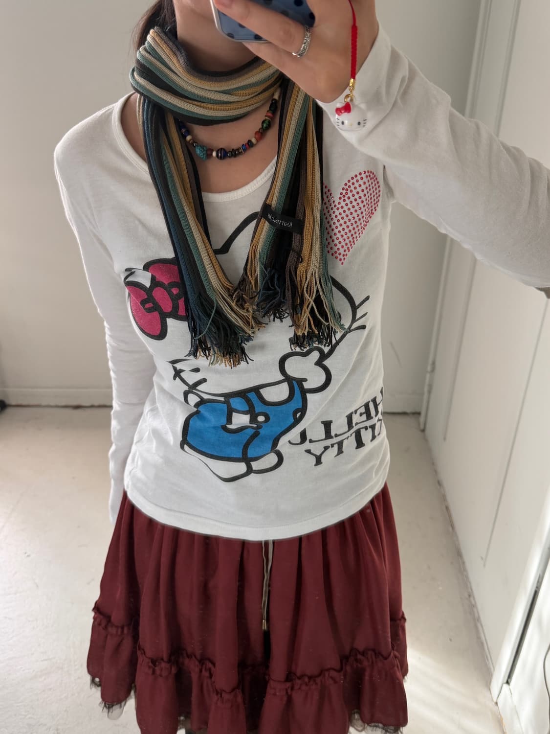 일본빈티지 모리 하구미 컬러 목도리 상품이미지1