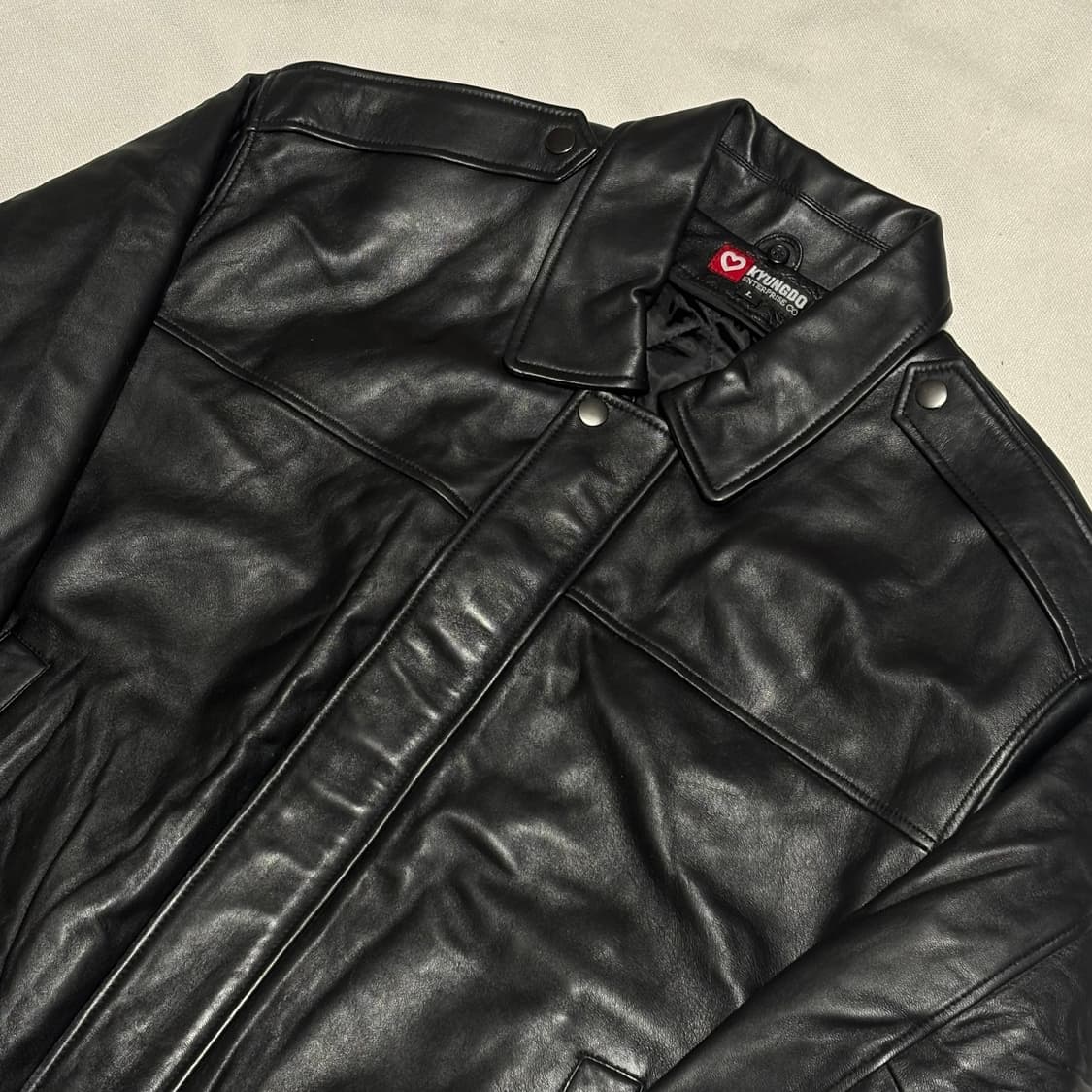 Lvtg 빈티지 소가죽 레더 항공 점퍼 상품이미지1