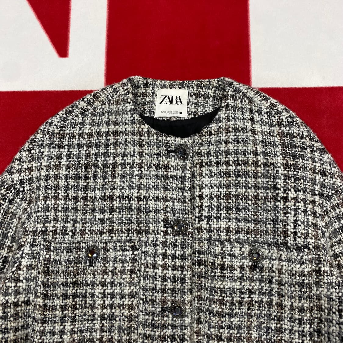 자라 트위드 셋업 상의 XS/하의M 상품이미지3