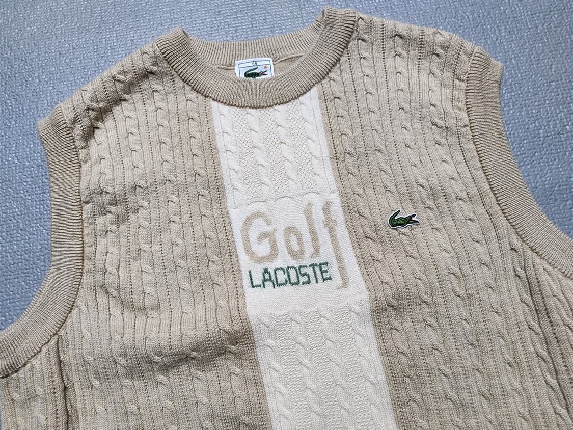 빈티지 서광 라코스테 케이블 니트 베스트 조끼 상품이미지2