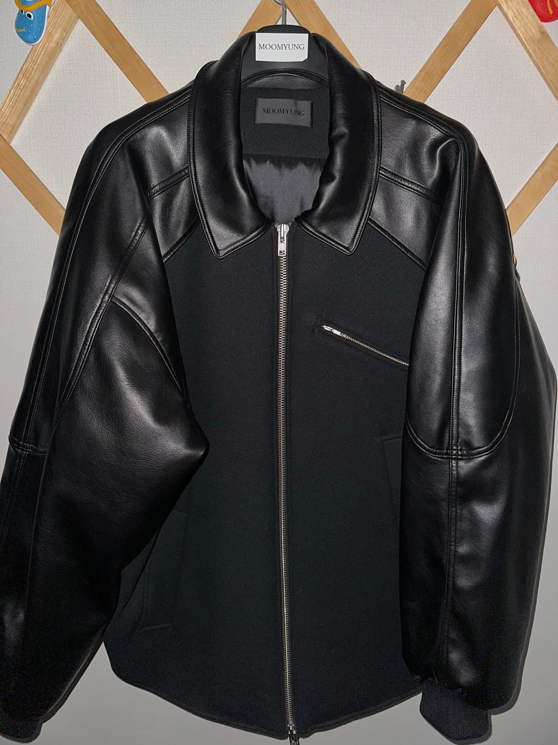 무명 레더 자켓 상품이미지1