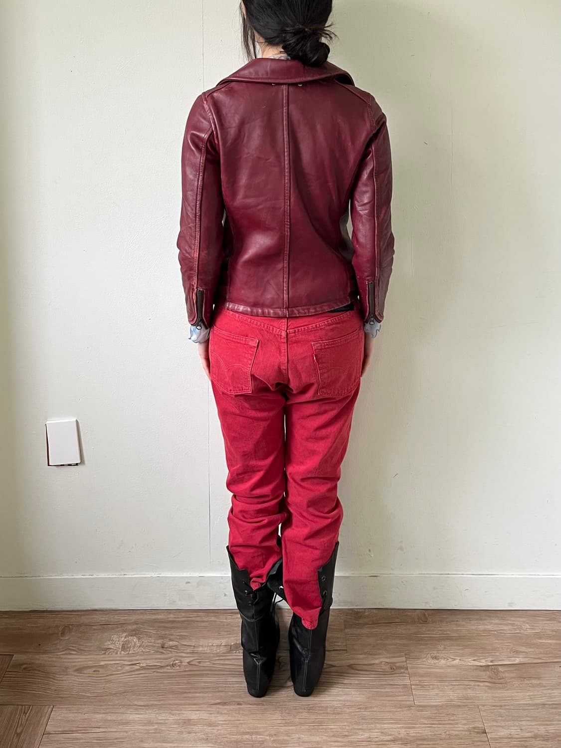 LEVI’s 501 파스텔 레드 데님 팬츠 상품이미지10