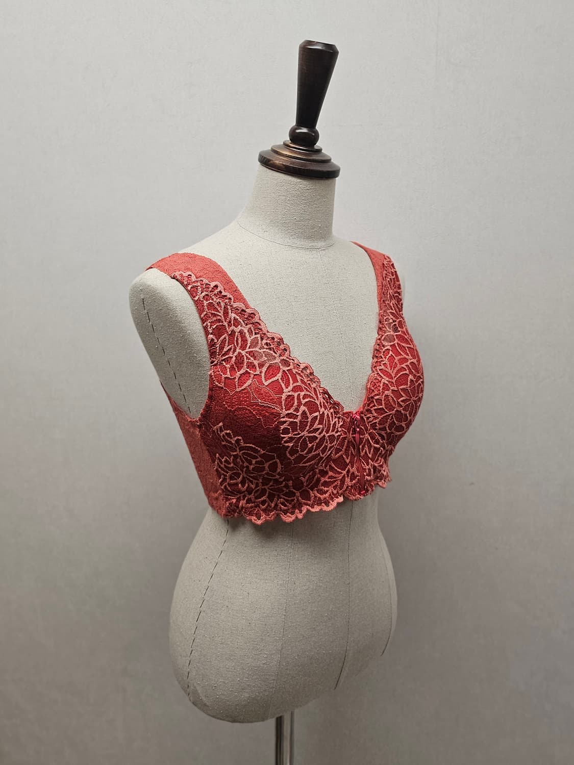 (새상품)피델리아 프리컷팅 올레이스 노와이어 집업 브라 상품이미지3