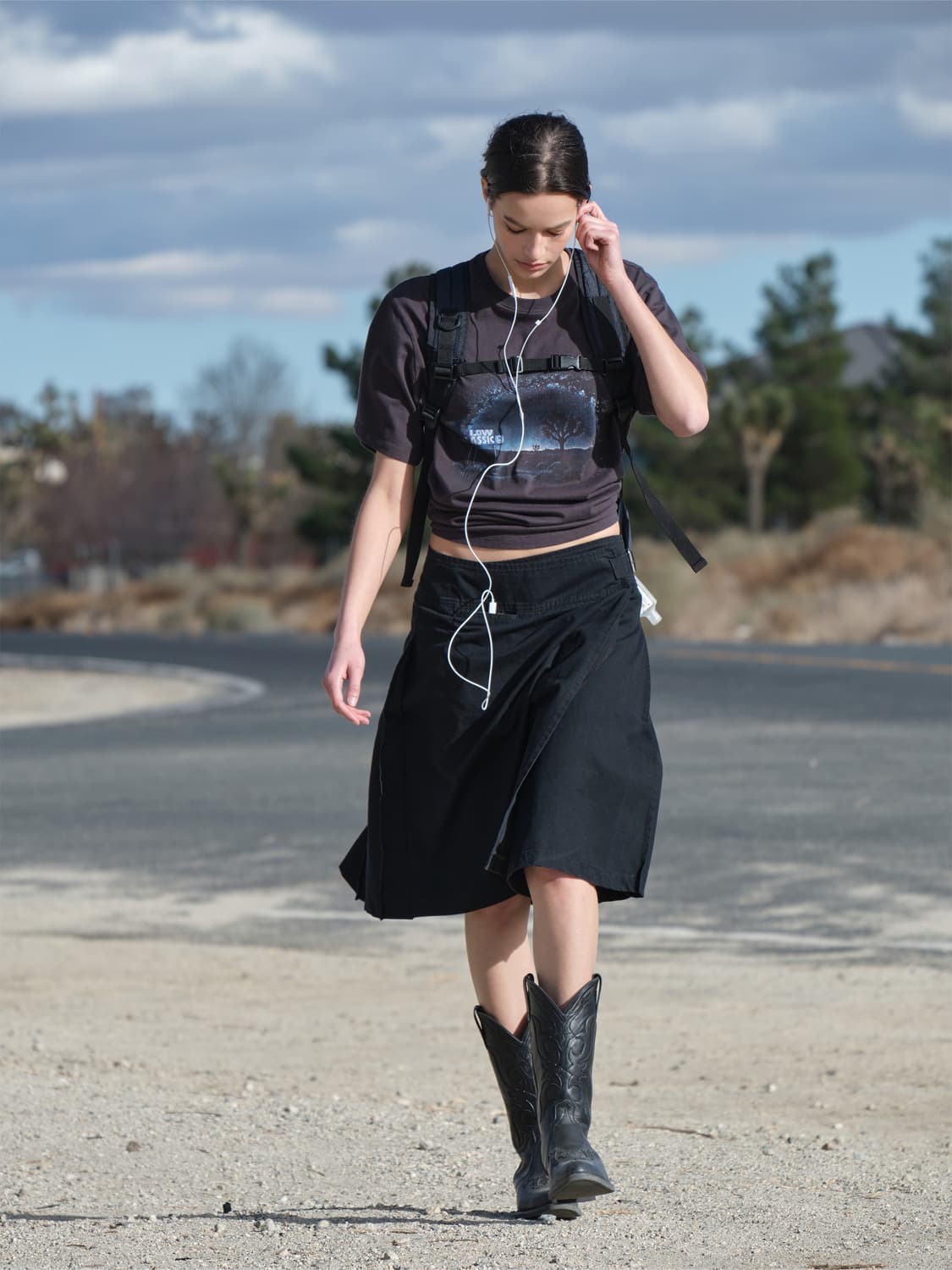 로우클래식 JOSHUA TREE T-SHIRT DEEP CHARCOAL 상품이미지4