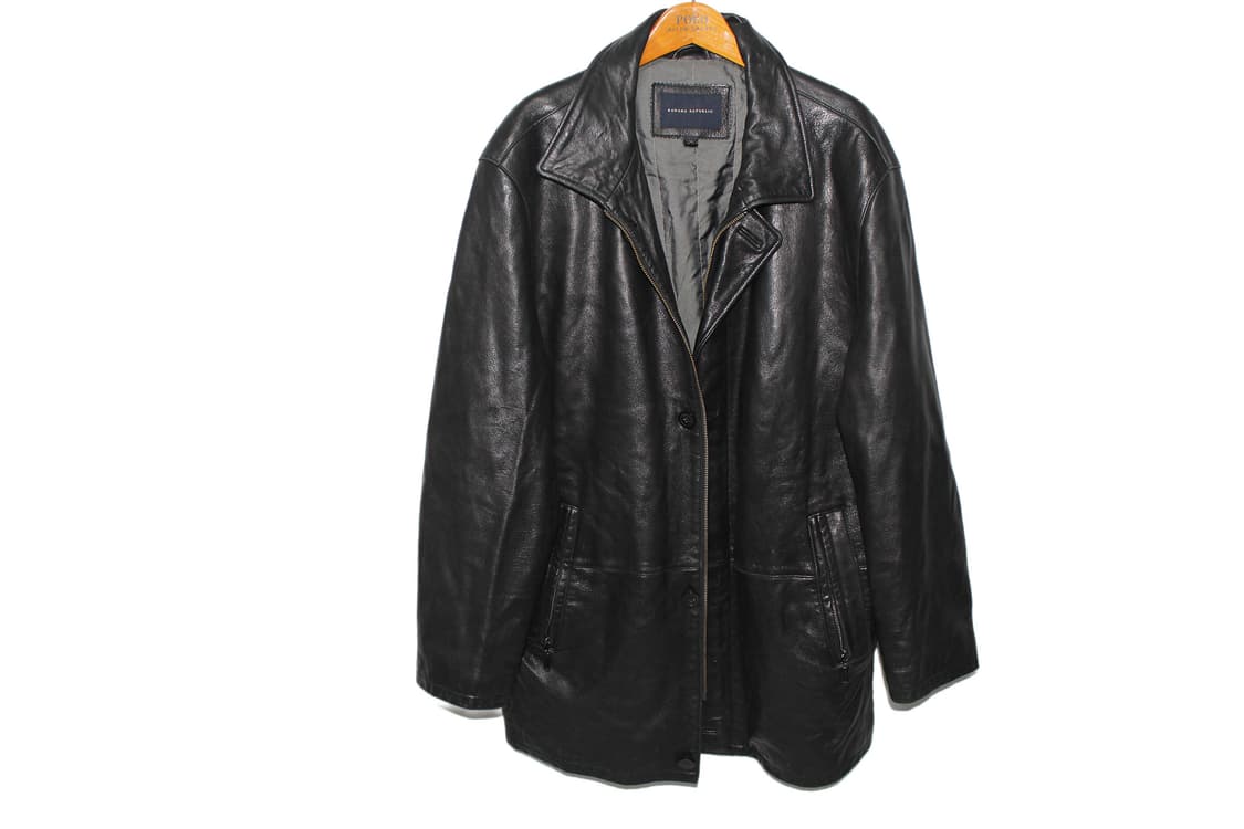 1990s 바나나리퍼블릭 레더 카코트  상품이미지5