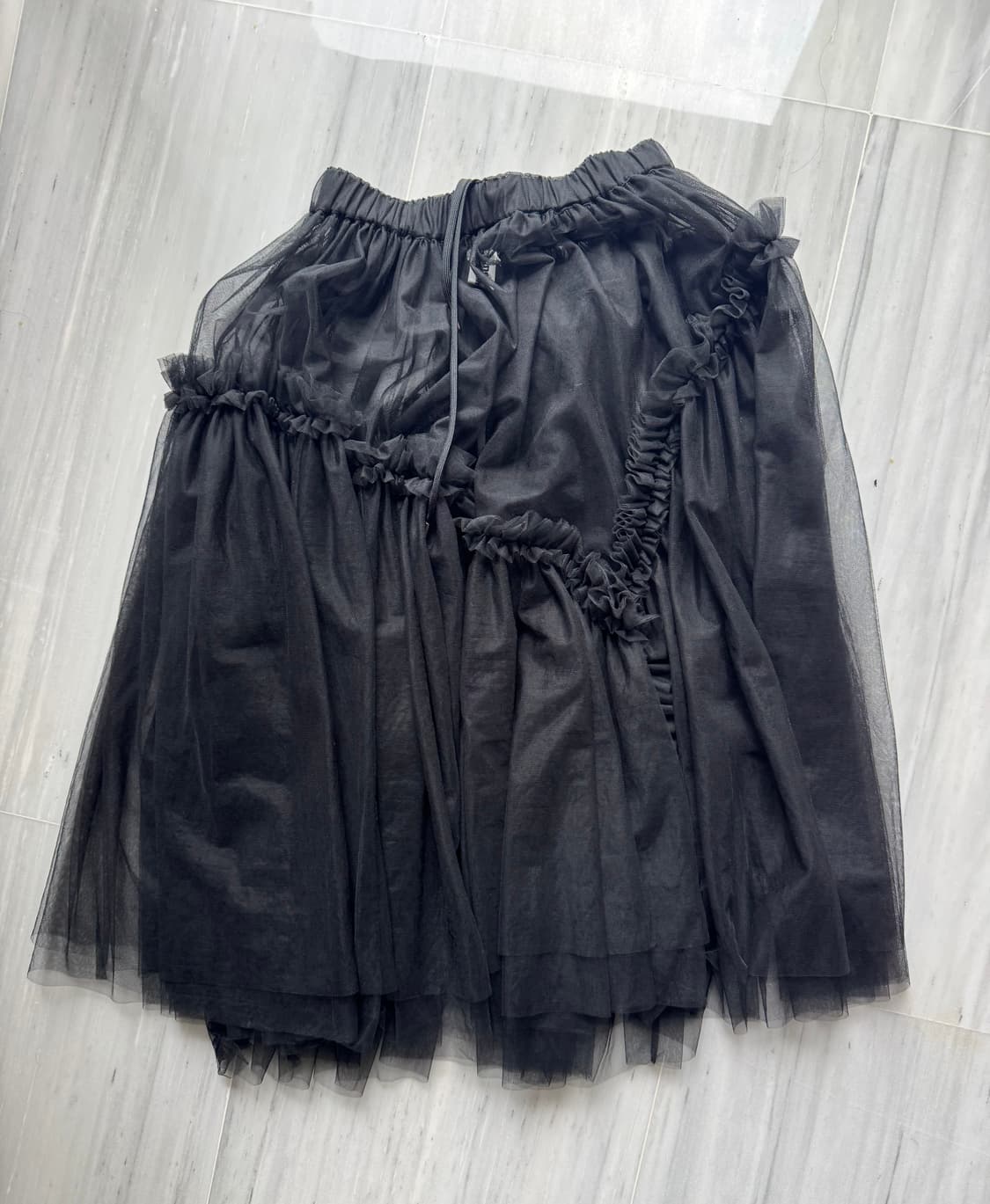 느와 케이 니노미야 noir kei ninomiya 튤 스커트 블랙 상품이미지3