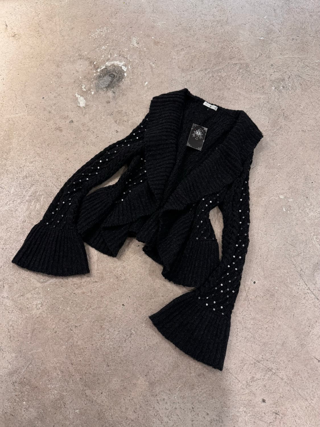 스팽글 포인트 오픈가디건 상품이미지1