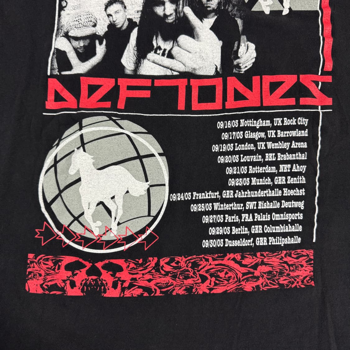 빈티지 2003 Deftones 데프톤즈 유럽 투어 티셔츠 Boot 상품이미지9