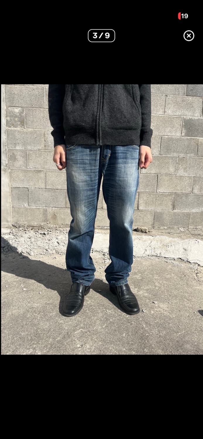 Levi’s 504 진청 데님 팬츠 중청 워싱 청바지 리바이스 상품이미지3