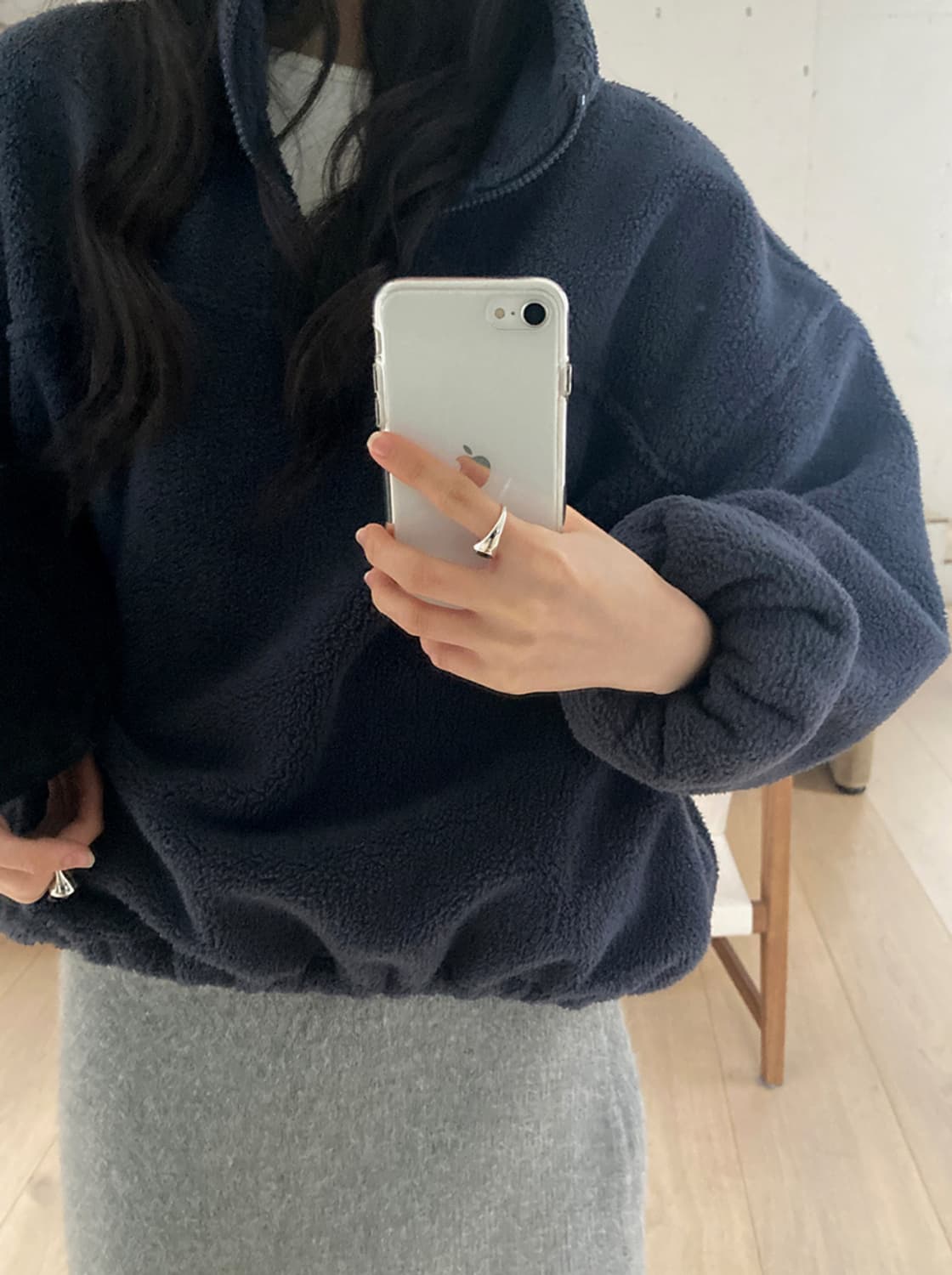 메이비베이비 후리스 플리스자켓 부클 집업 자켓 점퍼 겨울 디어리스트 상품이미지3