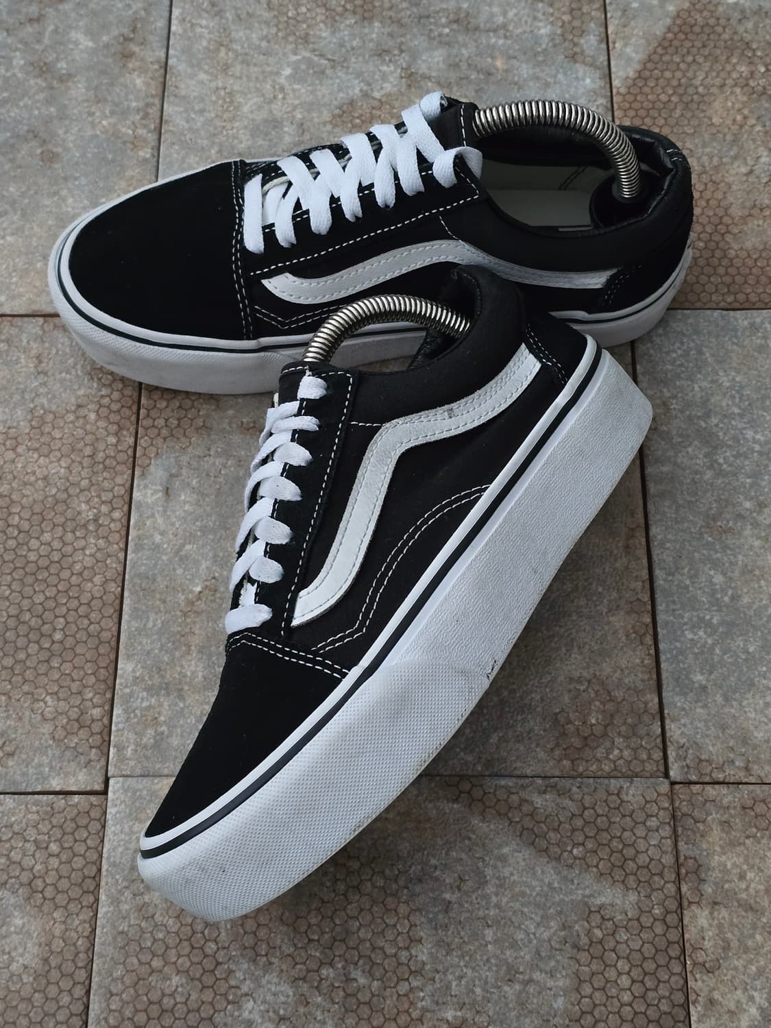 (230)반스 올드스쿨 플랫폼 검흰 상품이미지3