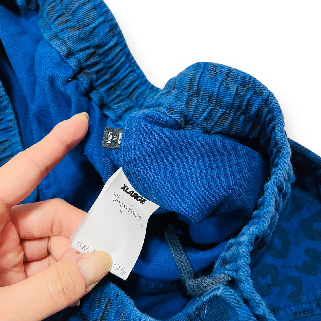 엑스 라지 블루 레오파드 올드스쿨 와이드 코튼 팬츠 상품이미지7