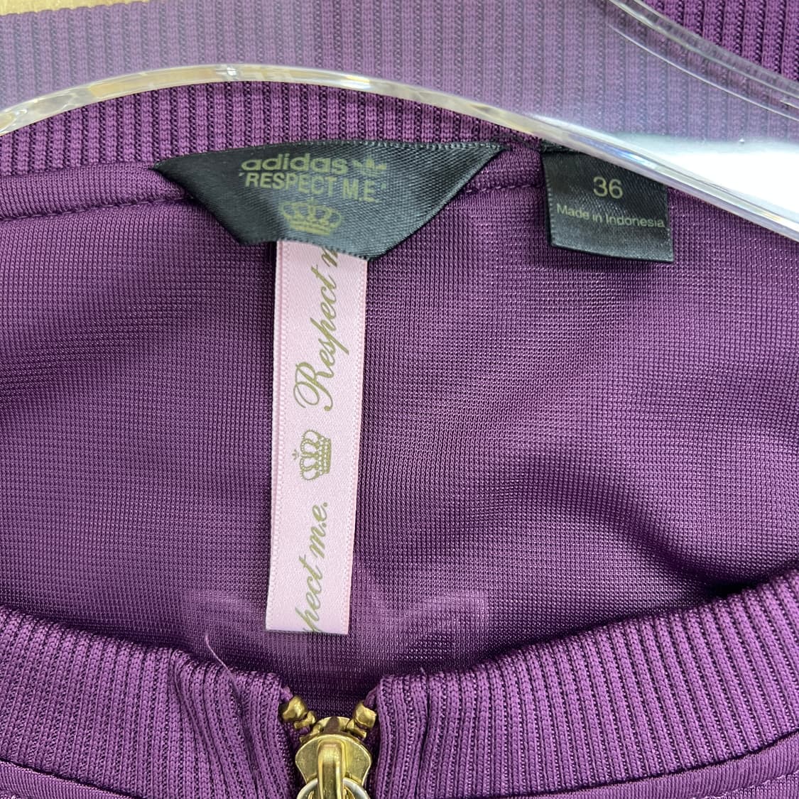 아디다스 리스펙트 미 크라운 퍼플 트랙탑 져지 36 상품이미지3