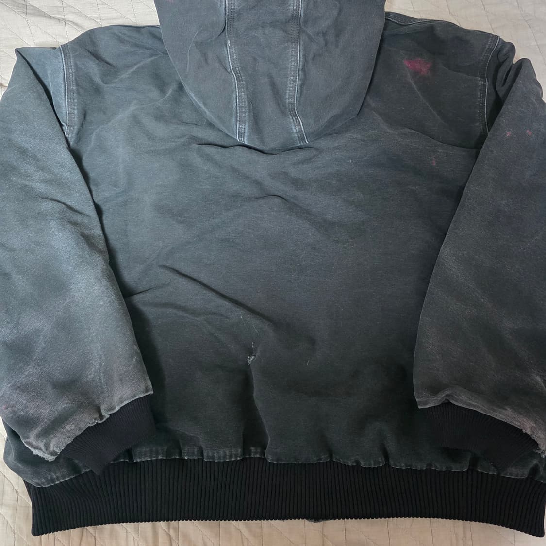 [OS] 빈티지 칼하트 J130 BKL 트래쉬드 워크 자켓 빅사이즈 상품이미지6