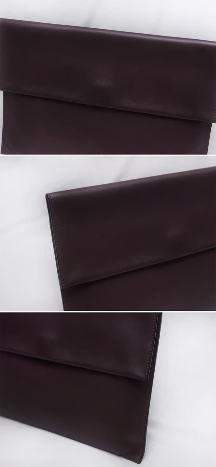 마르니 (MARNI) 버건디 나파레더 카프스킨 플랩 클러치백 상품이미지8