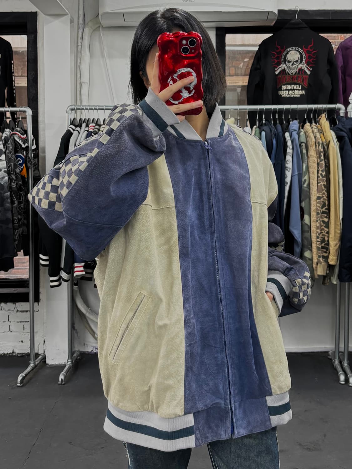 VTG 스웨이드 배색 자켓 상품이미지3