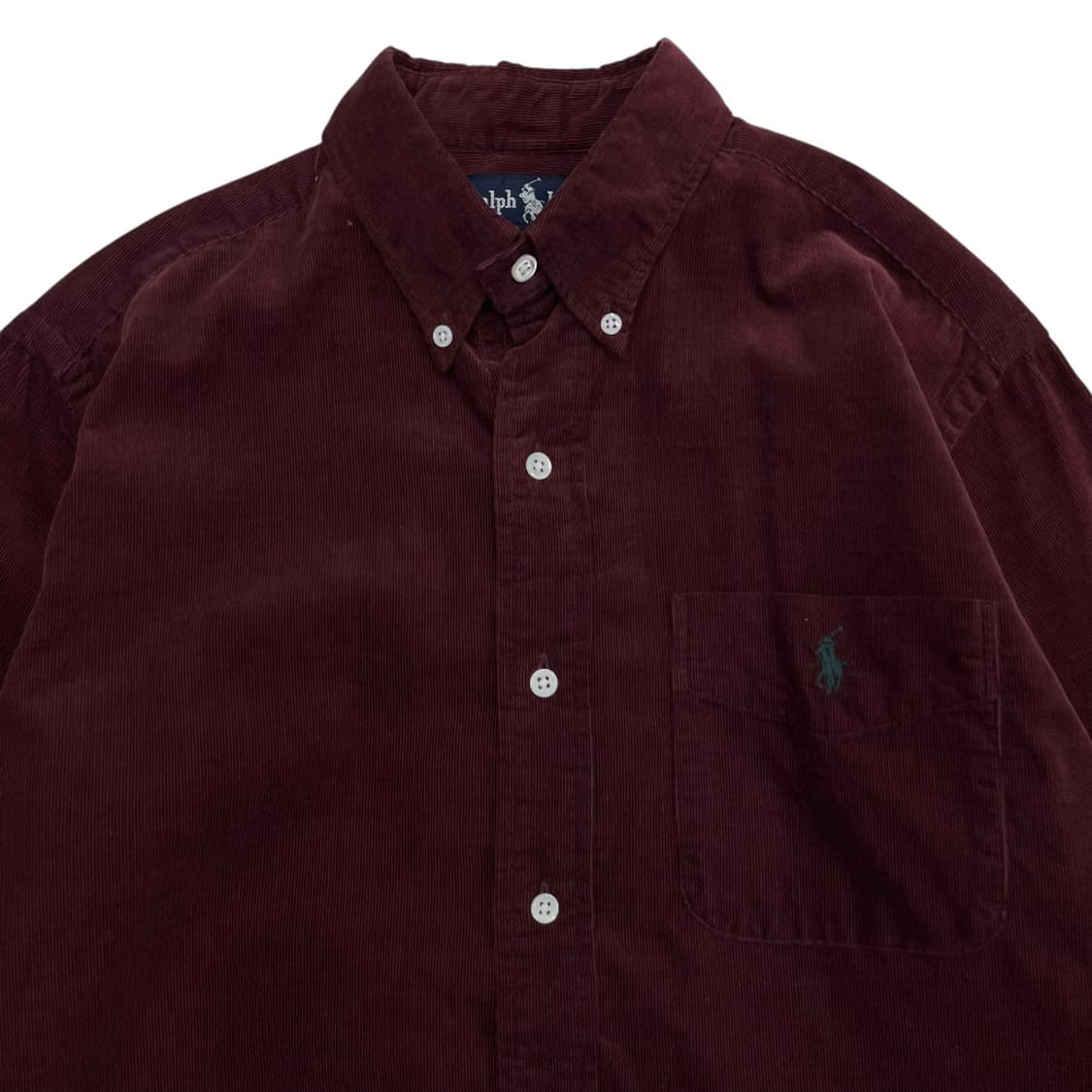 폴로 랄프로렌 그린포니 버건디 코듀로이 셔츠 90 상품이미지4