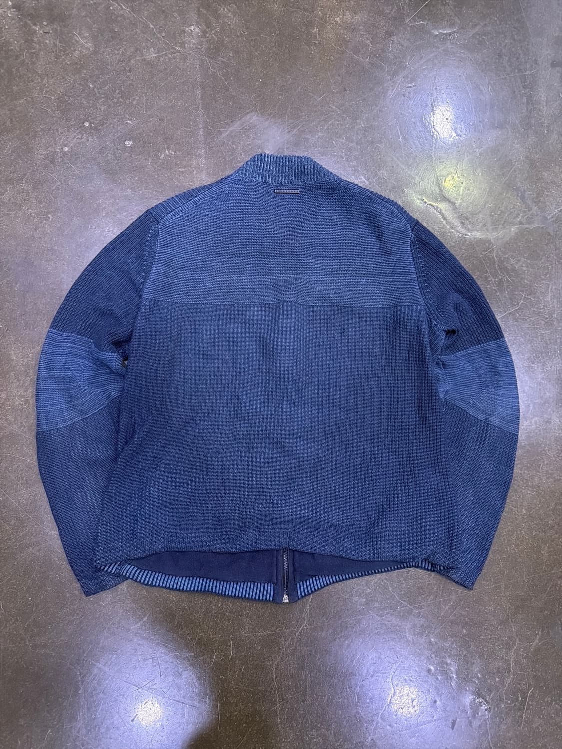 아르마니 익스체인지 배색 니트 스웨터 네이비 집업 자켓 L 상품이미지2