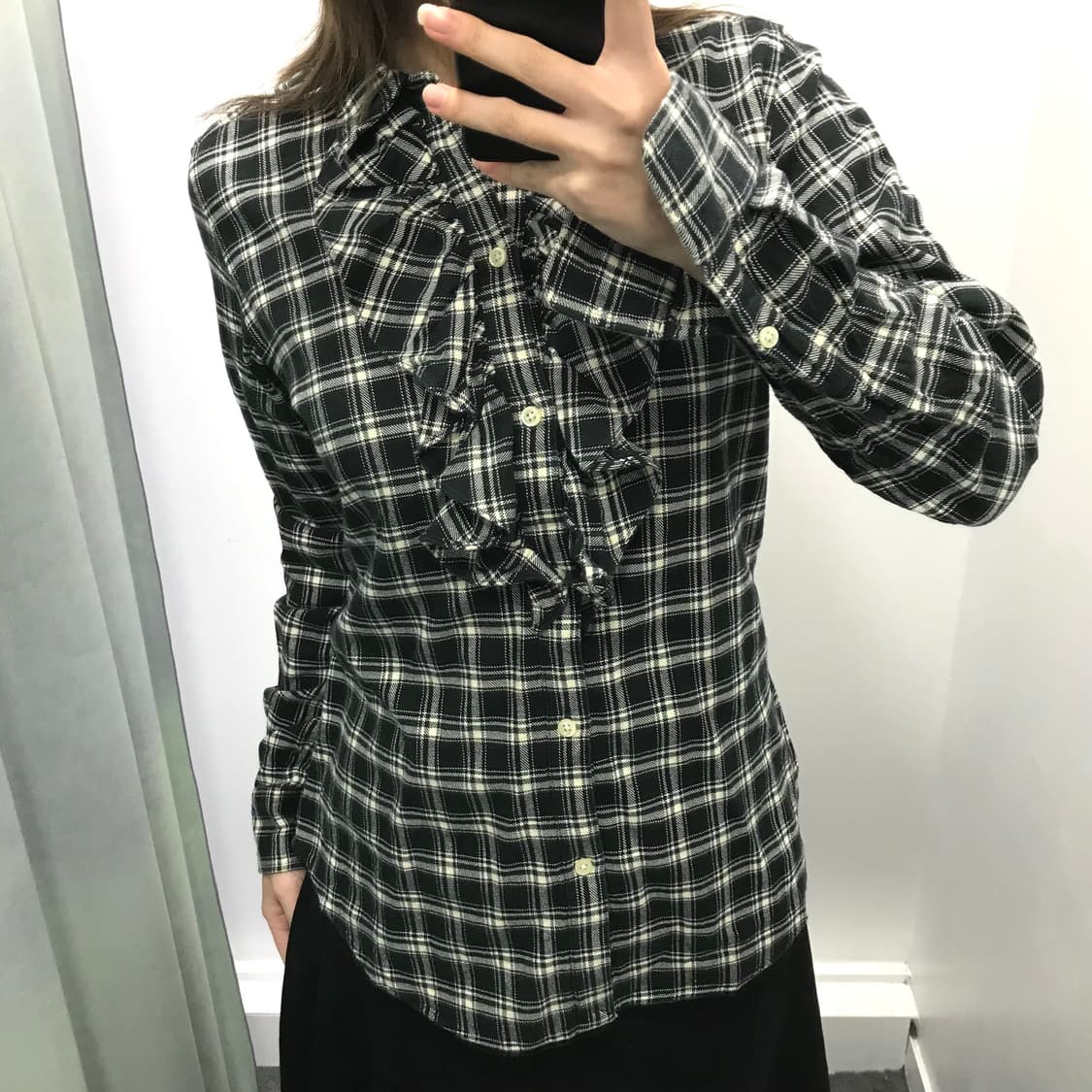 랄프로렌 스포츠 체크 러플셔츠 상품이미지1