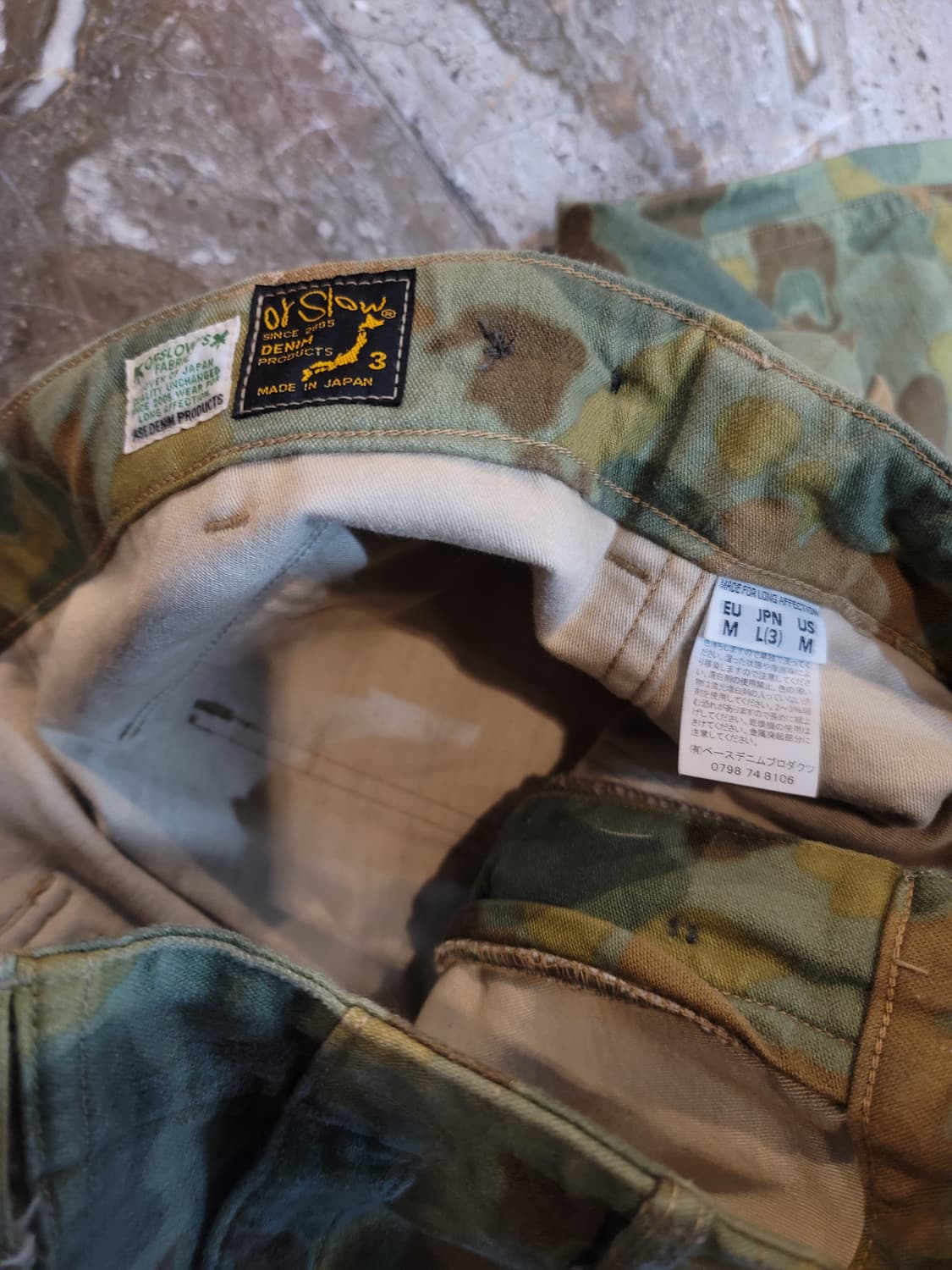 오어슬로우 덕카모 퍼티그 팬츠 상품이미지3