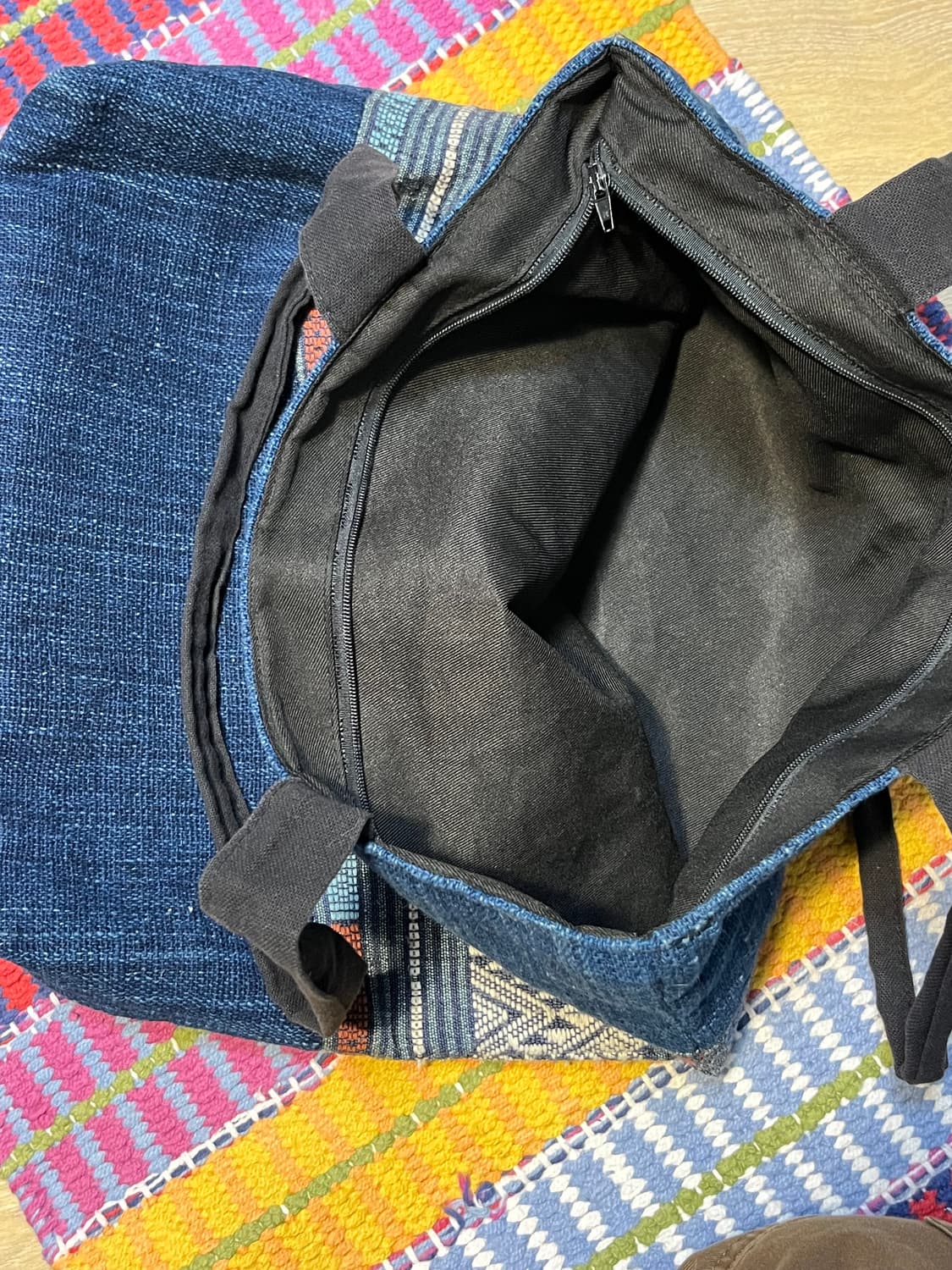 에스닉 데님 숄더백 상품이미지5