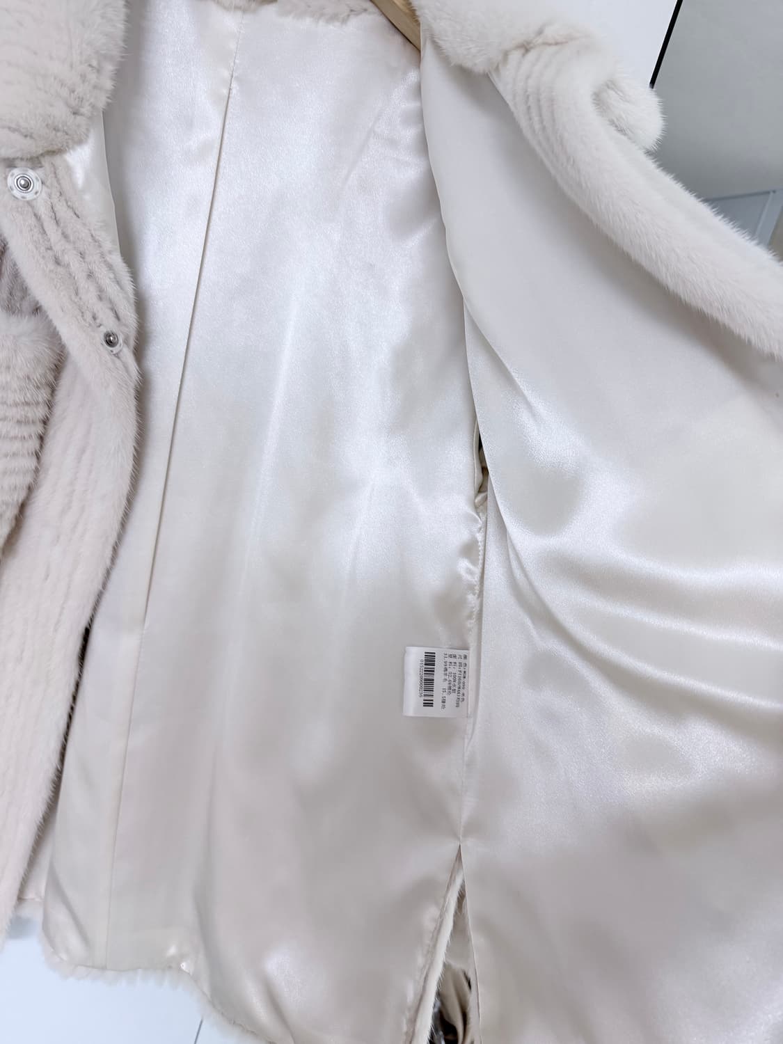 리얼양가죽 니팅밍크 화이트 그레이쉬 자켓 상품이미지8