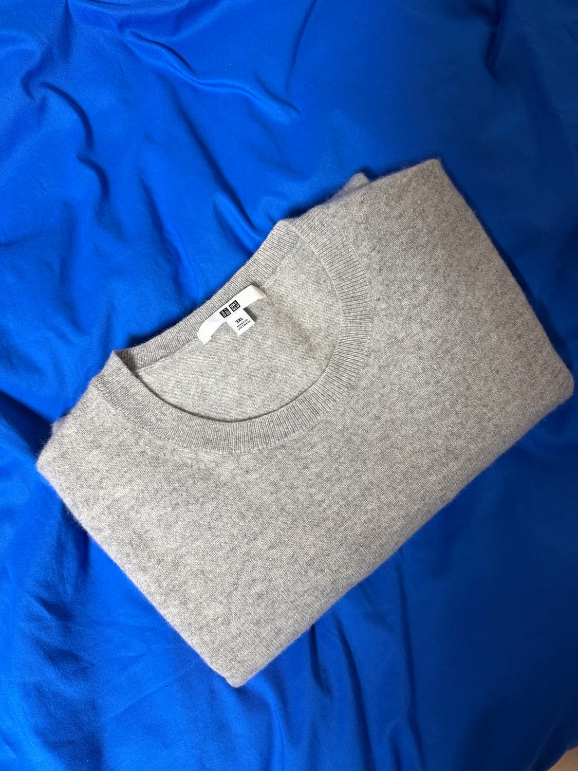 유니클로(UNIQLO) 캐시미어 크루넥 스웨터 라이트 그레이 상품이미지2