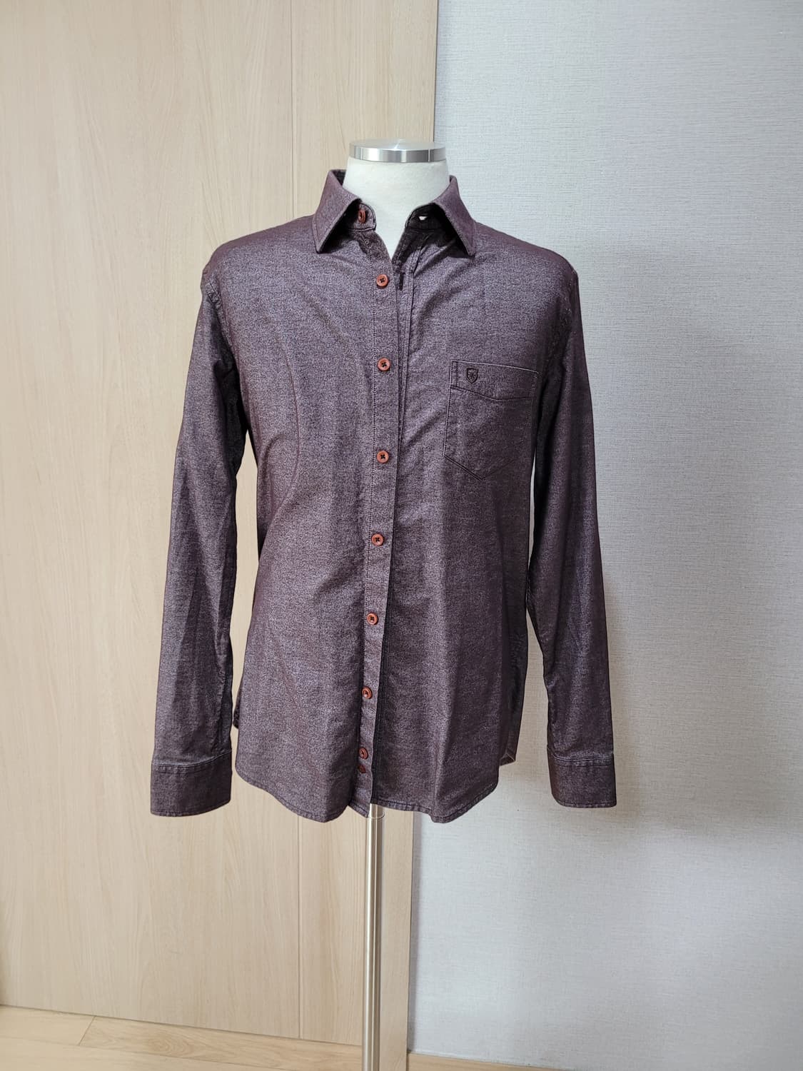 맨스타 Manstar 남자 드레스셔츠 100 버건디브라운 상품이미지1