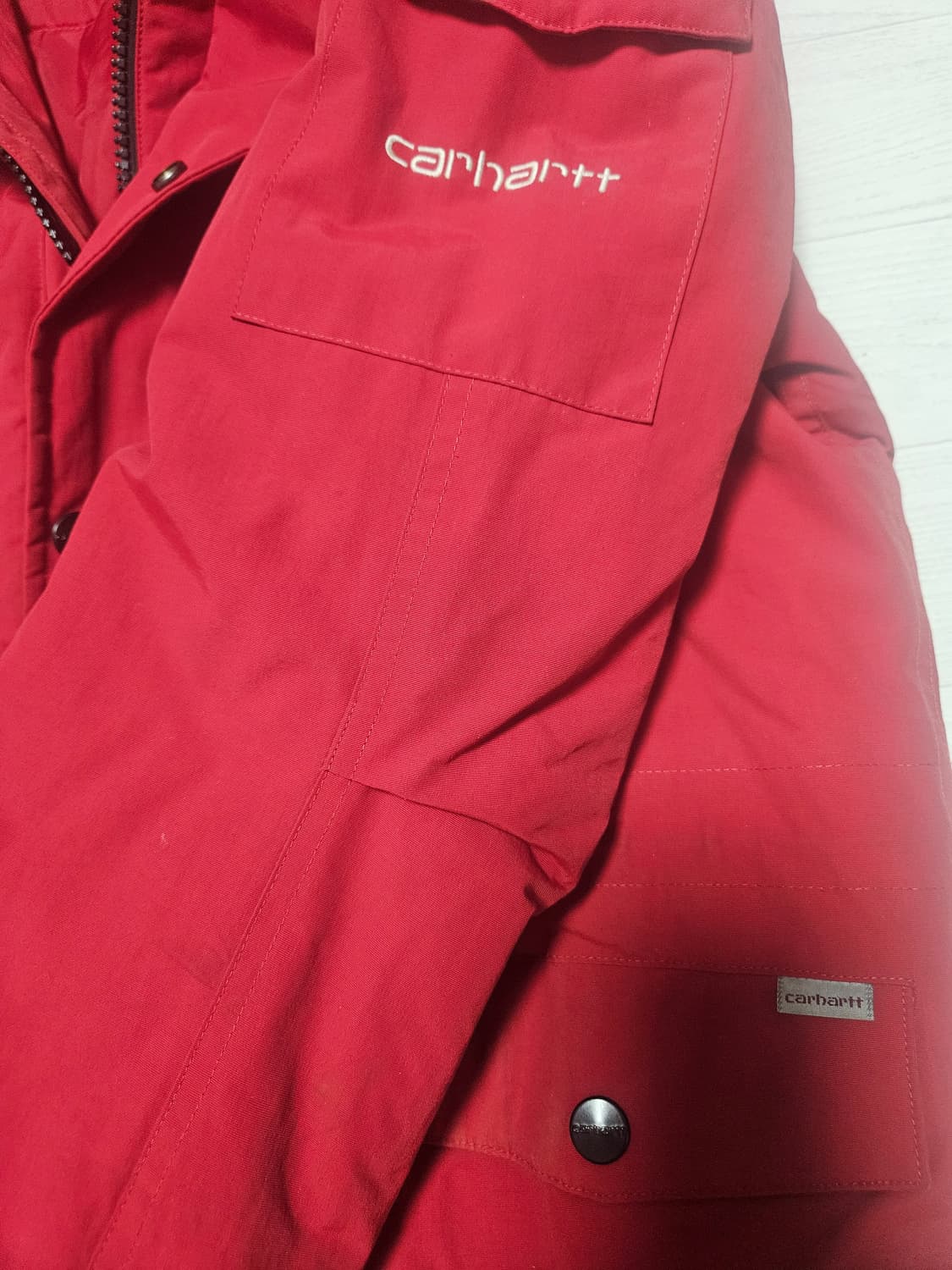 칼하트 앵커리지 파카 레드 패딩 상품이미지3