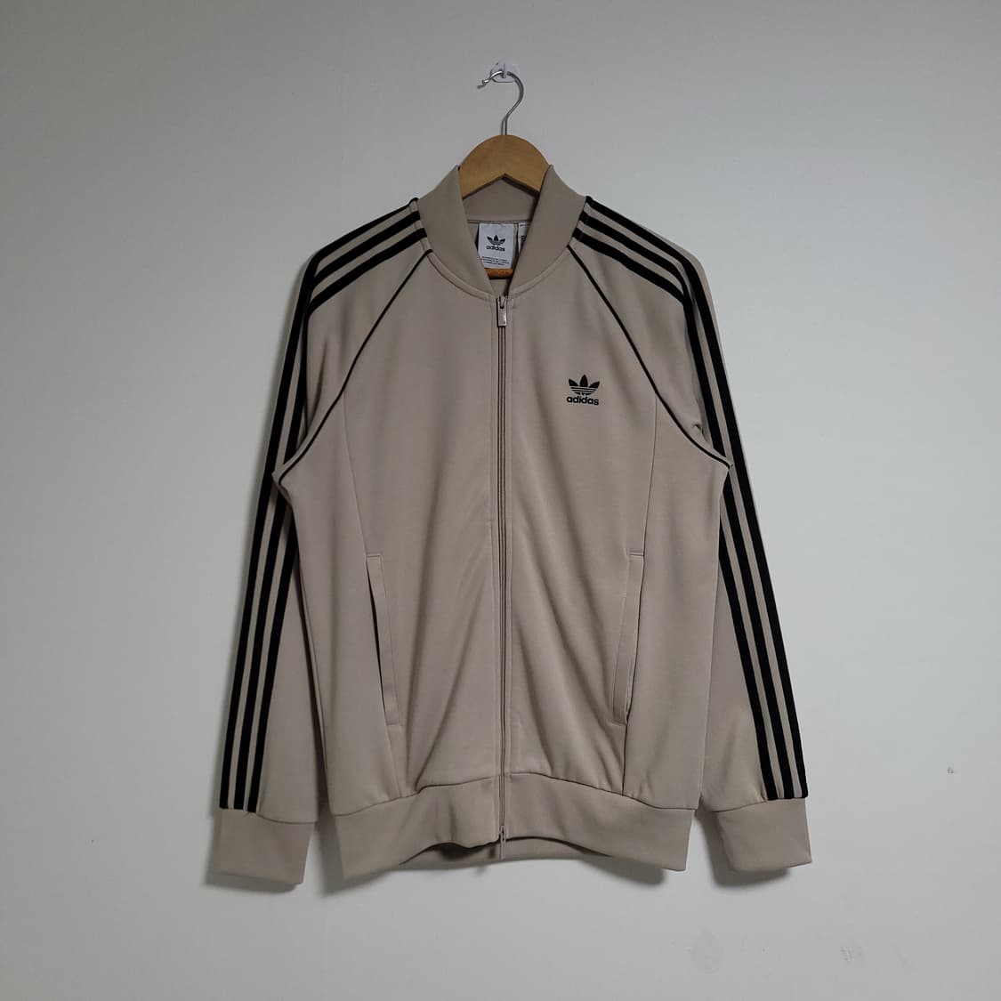 (XL) ADIDAS 아디다스 삼선 트랙탑 베이지 져지 상품이미지1