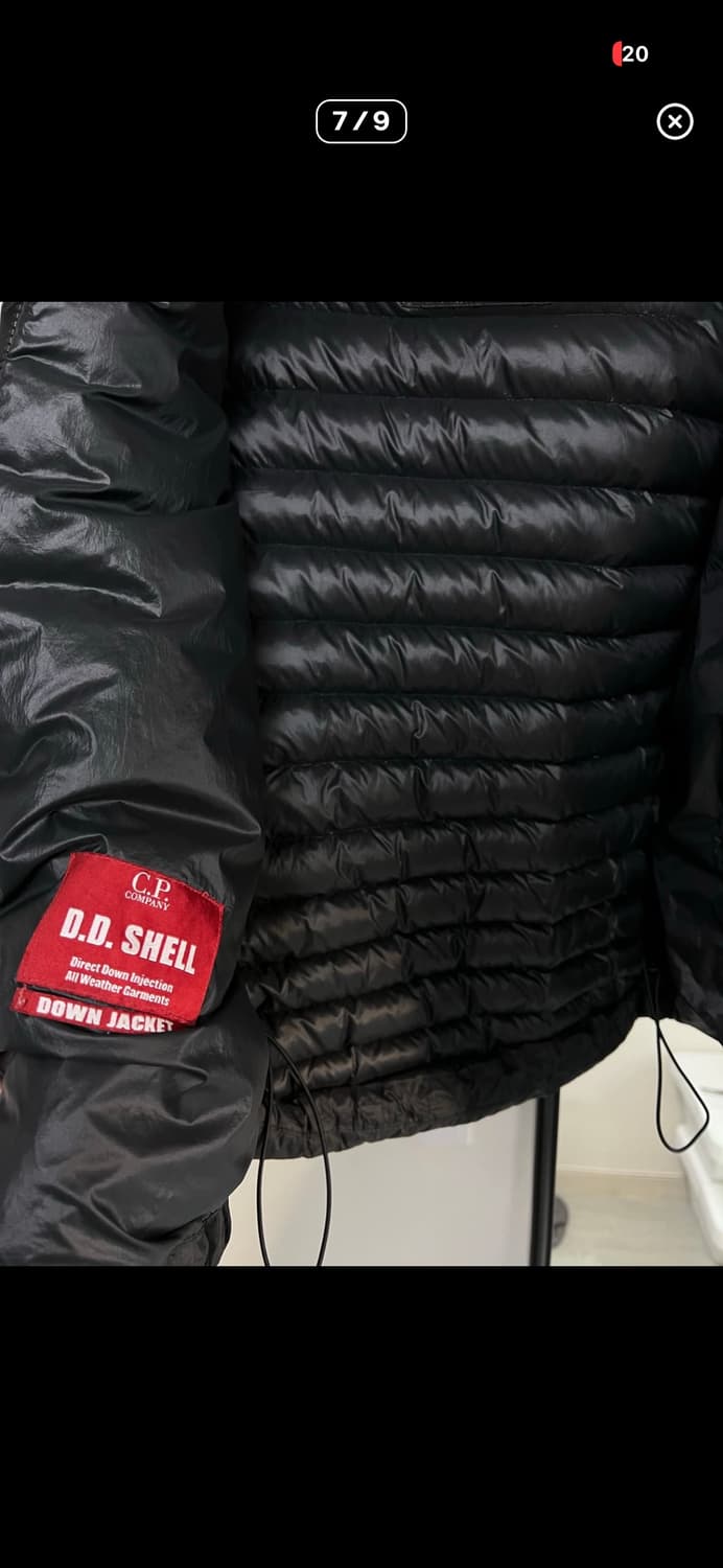 cp컴퍼니 dd쉘 고글 경량패딩 블랙 L48 사이즈 상품이미지5