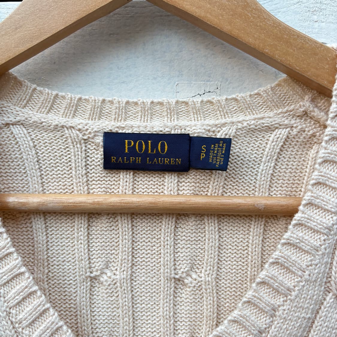 Polo 폴로 케이블 꽈배기 브이넥 니트 상품이미지3